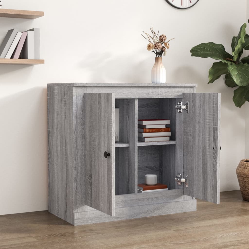 Buffet sonoma gris 70x35,5x67,5 cm bois d'ingénierie - XIOS