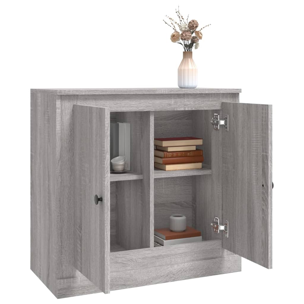 Buffet sonoma gris 70x35,5x67,5 cm bois d'ingénierie - XIOS