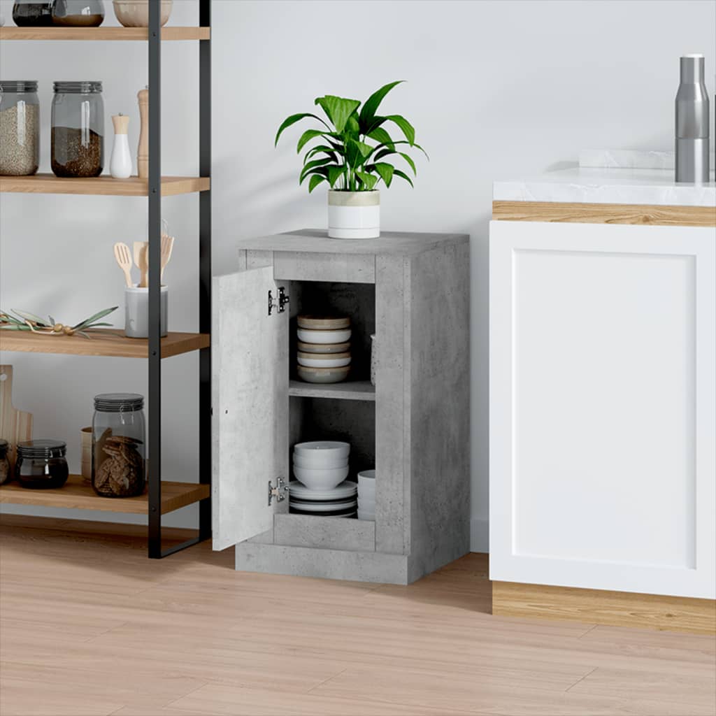 Buffet gris béton 37,5x35,5x67,5 cm bois d'ingénierie - XIOS