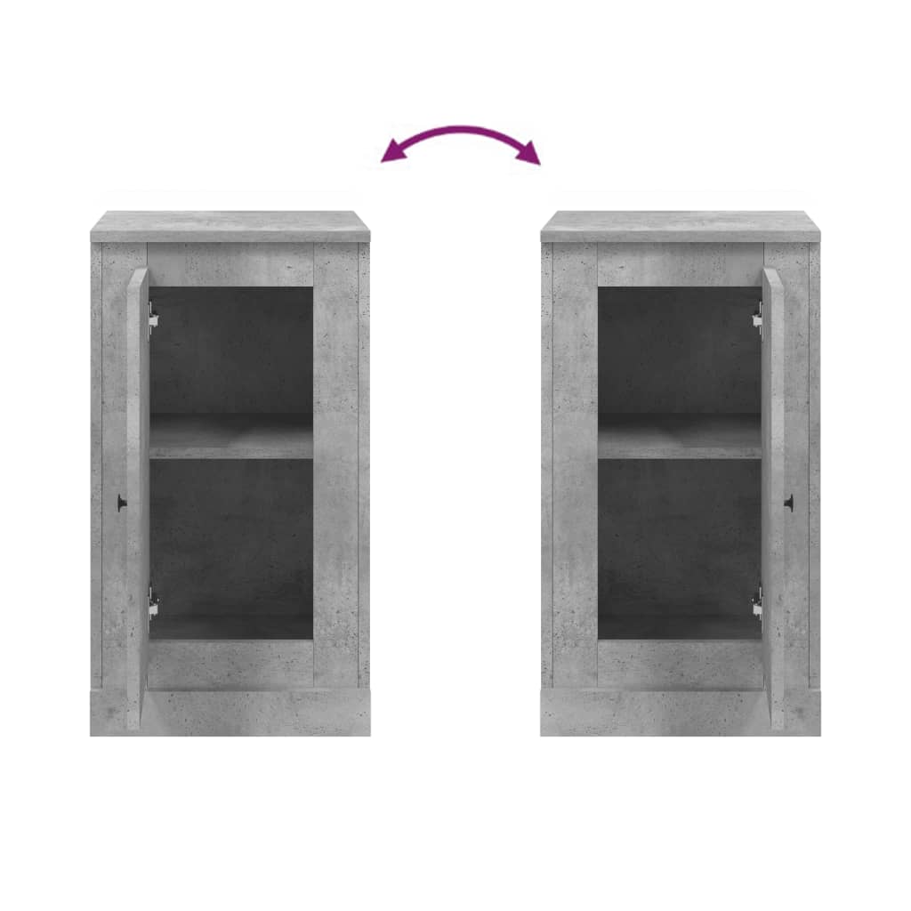 Buffet gris béton 37,5x35,5x67,5 cm bois d'ingénierie - XIOS