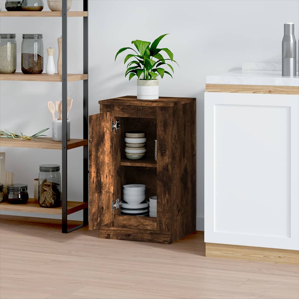 Buffet chêne fumé 37,5x35,5x67,5 cm bois d'ingénierie - XIOS
