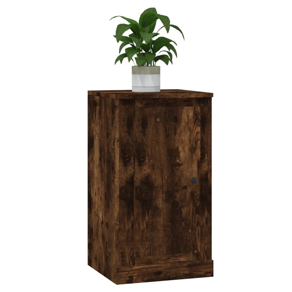 Buffet chêne fumé 37,5x35,5x67,5 cm bois d'ingénierie - XIOS