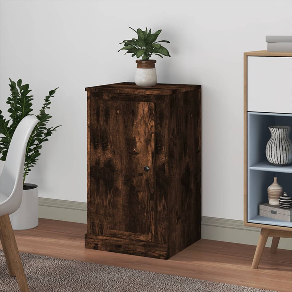 Buffet chêne fumé 37,5x35,5x67,5 cm bois d'ingénierie - XIOS