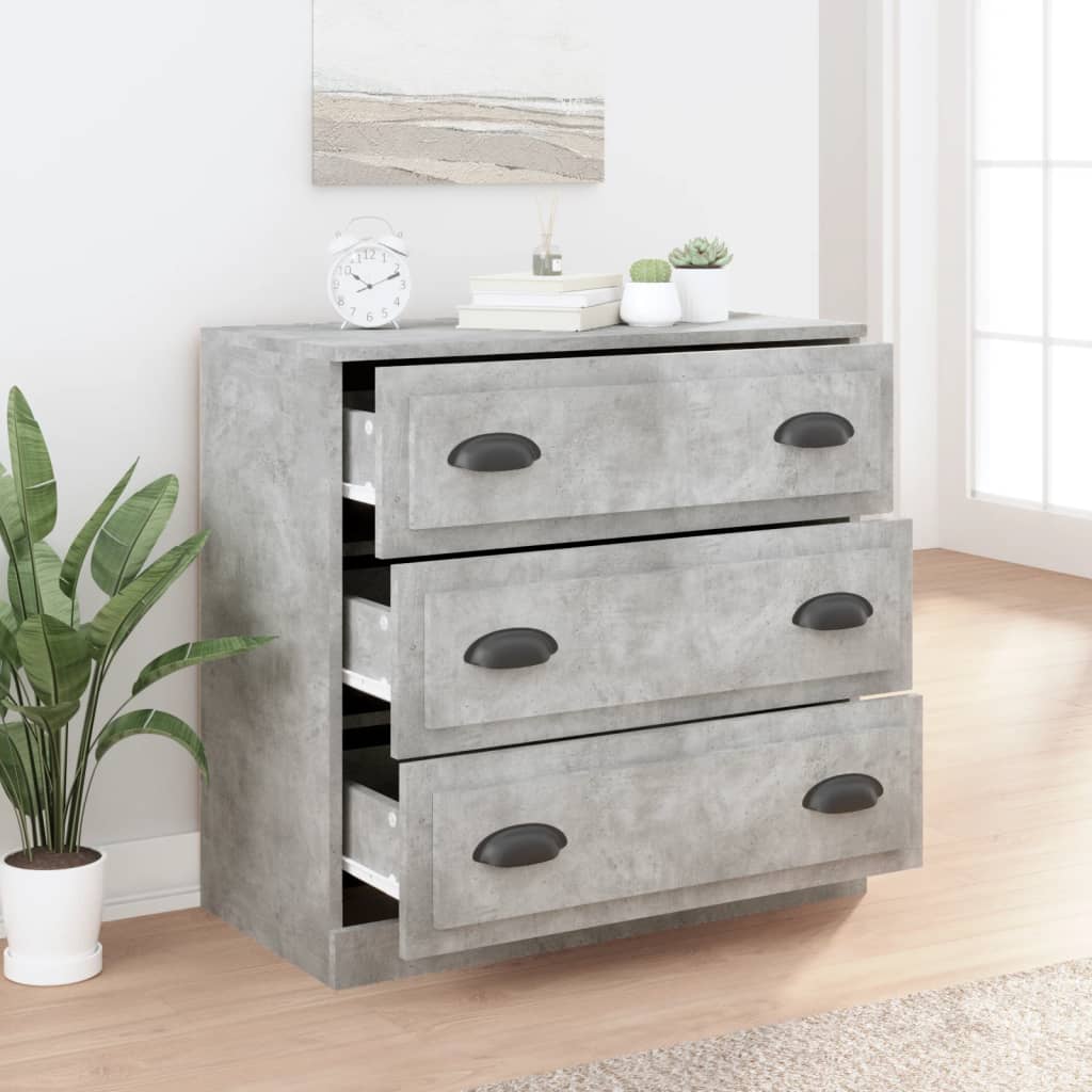 Buffet gris béton 70x35,5x67,5 cm bois d'ingénierie - XIOS