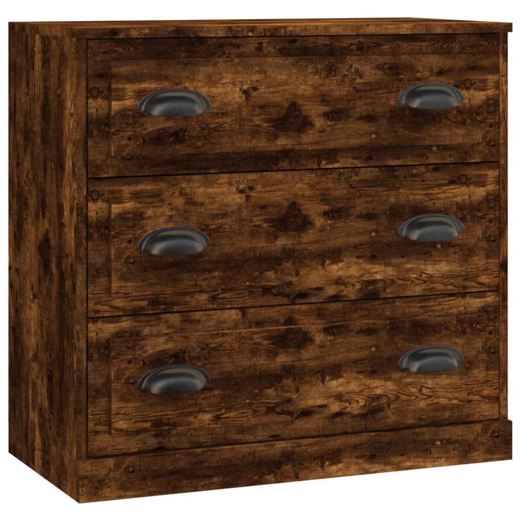 Buffet chêne fumé 70x35,5x67,5 cm bois d'ingénierie - XIOS
