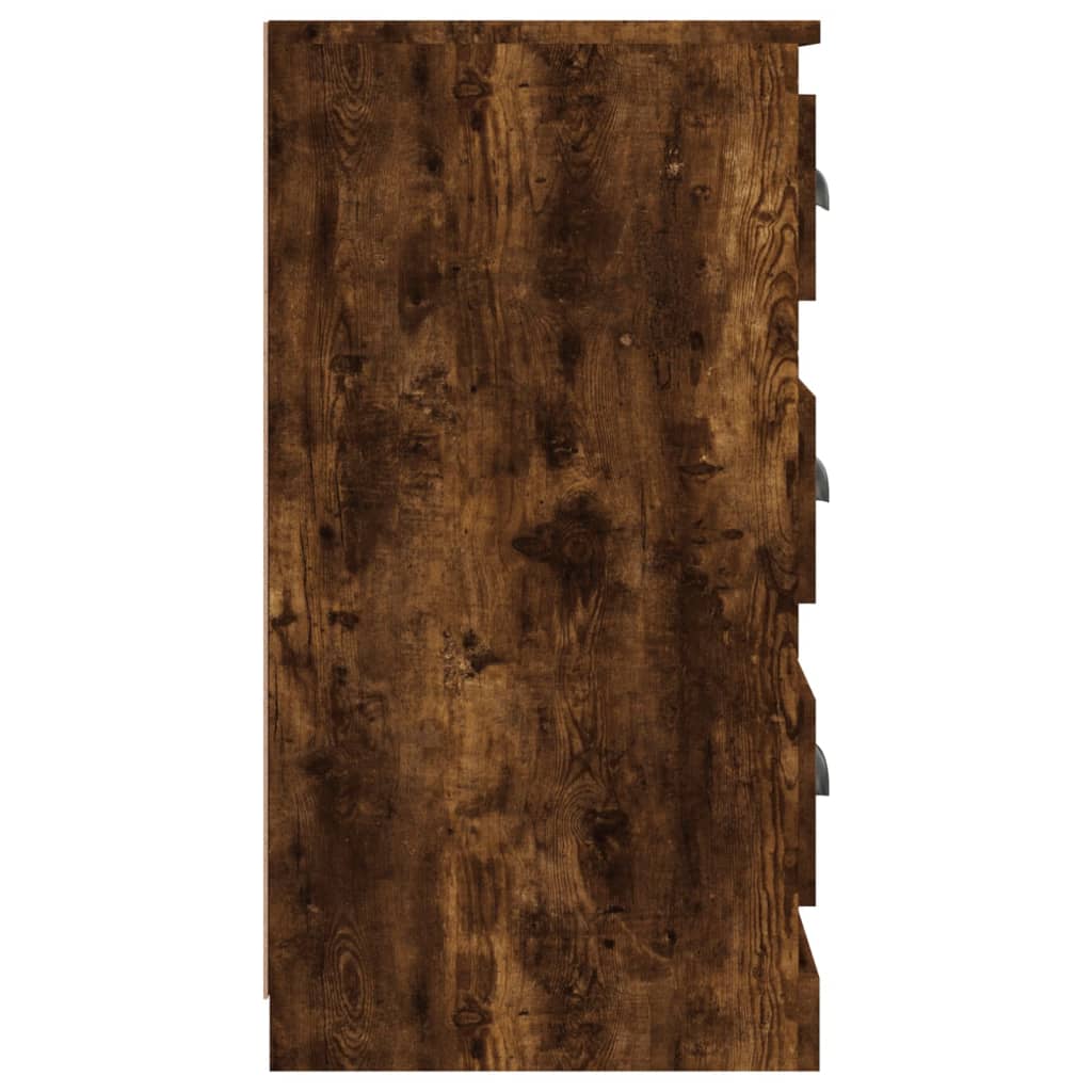 Buffet chêne fumé 70x35,5x67,5 cm bois d'ingénierie - XIOS