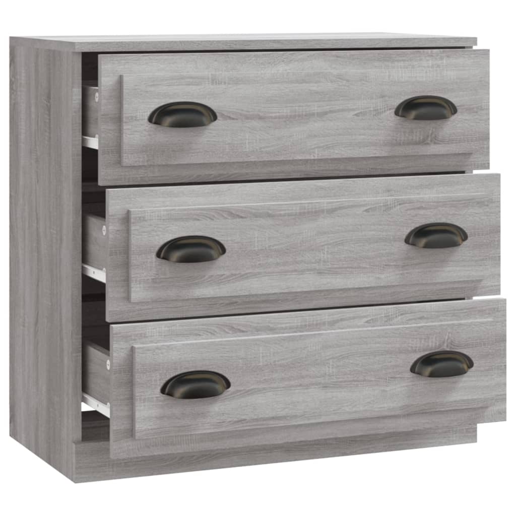 Buffet sonoma gris 70x35,5x67,5 cm bois d'ingénierie - XIOS
