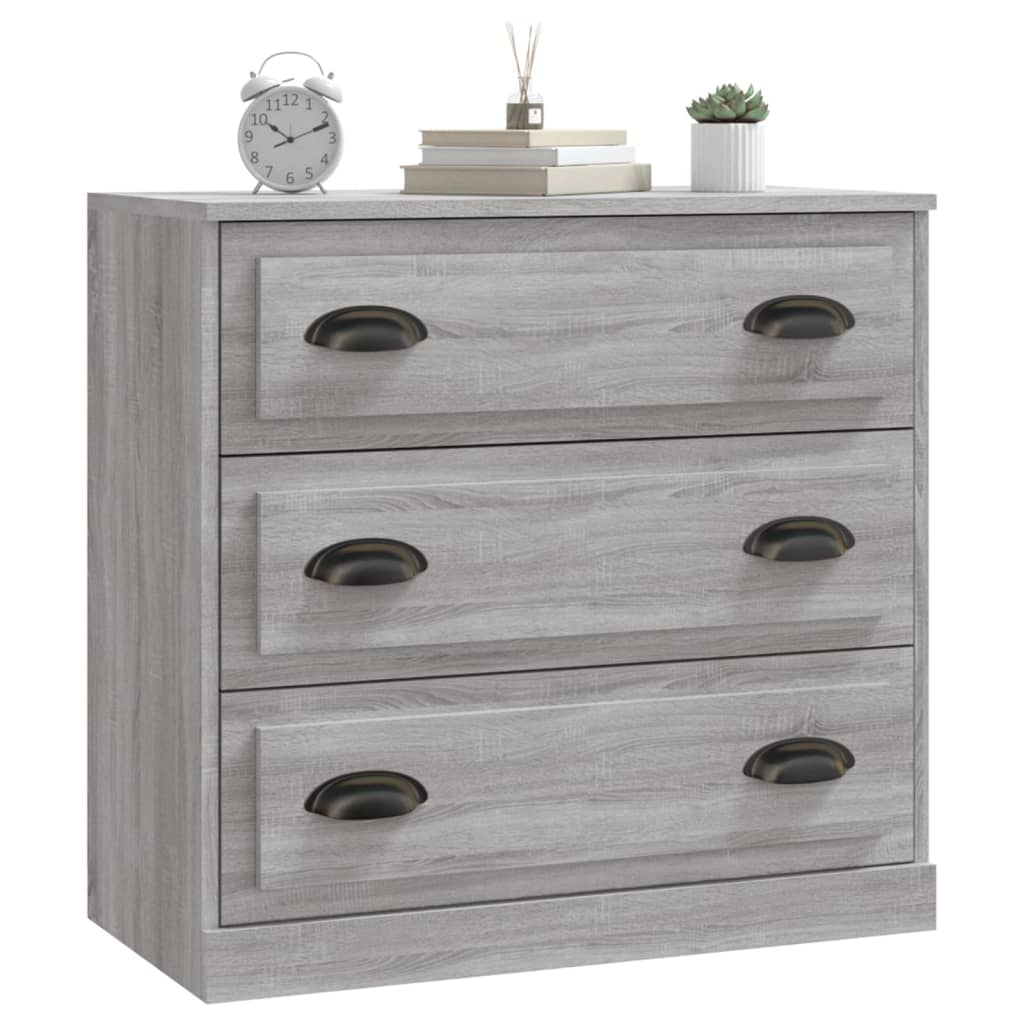 Buffet sonoma gris 70x35,5x67,5 cm bois d'ingénierie - XIOS