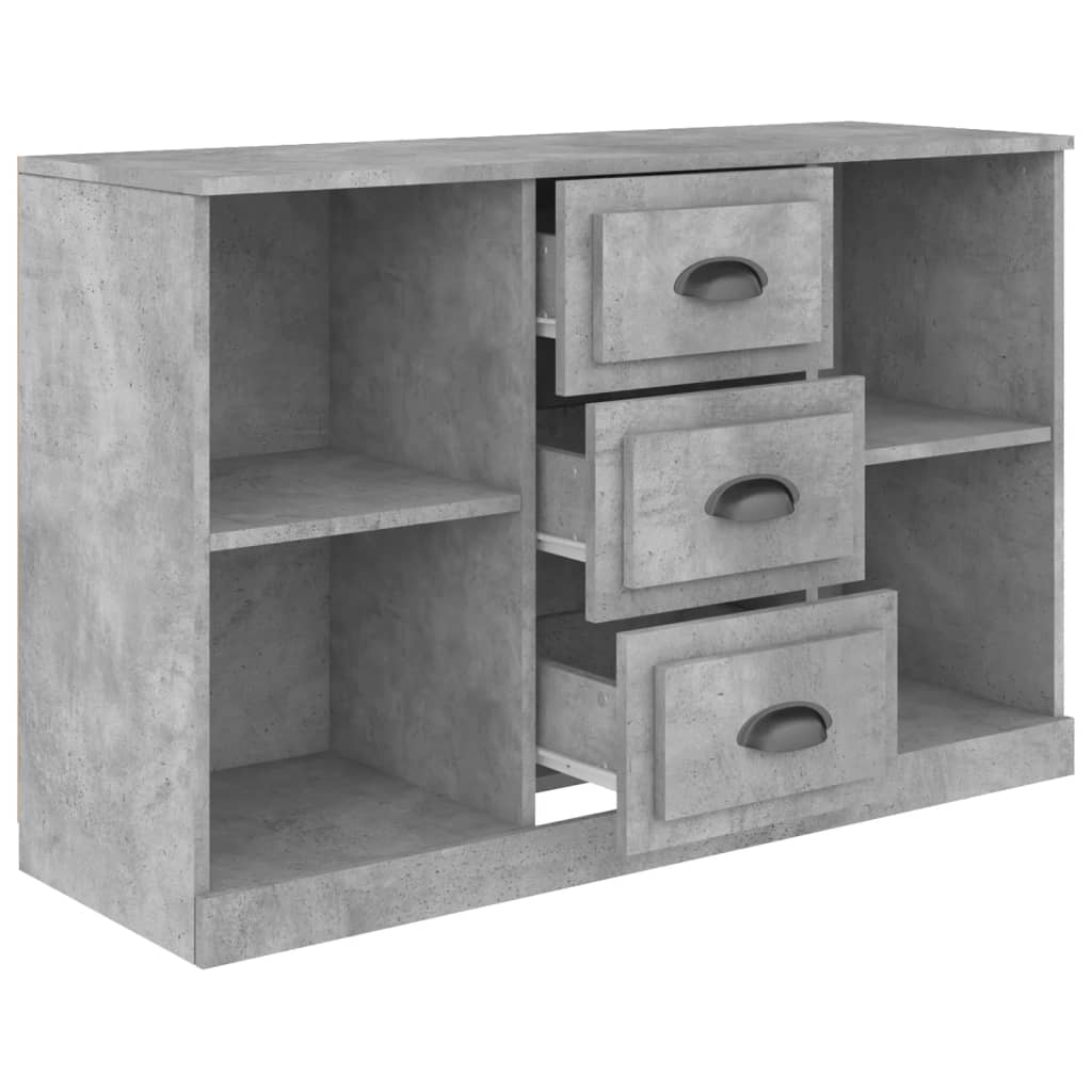 Buffet gris béton 104,5x35,5x67,5 cm bois d'ingénierie - XIOS