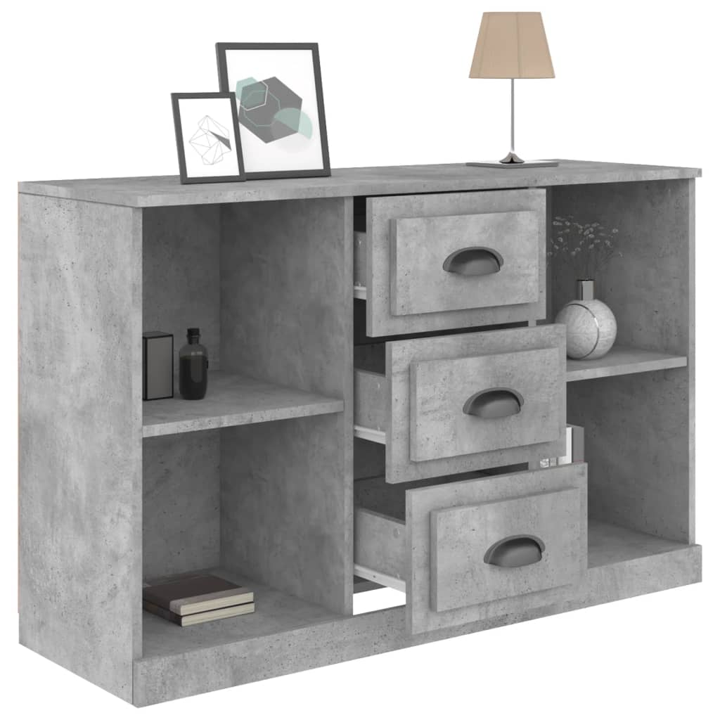 Buffet gris béton 104,5x35,5x67,5 cm bois d'ingénierie - XIOS