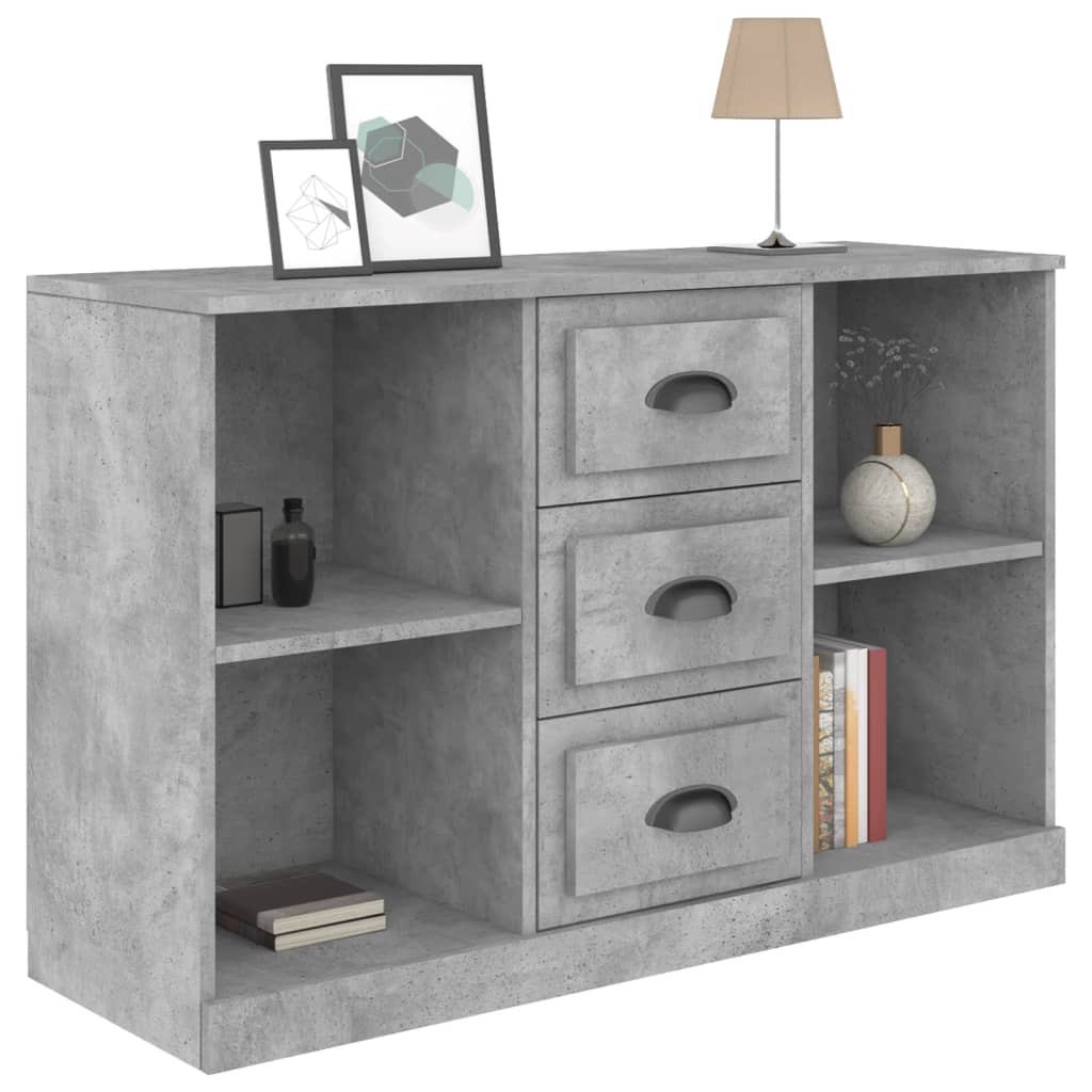 Buffet gris béton 104,5x35,5x67,5 cm bois d'ingénierie - XIOS