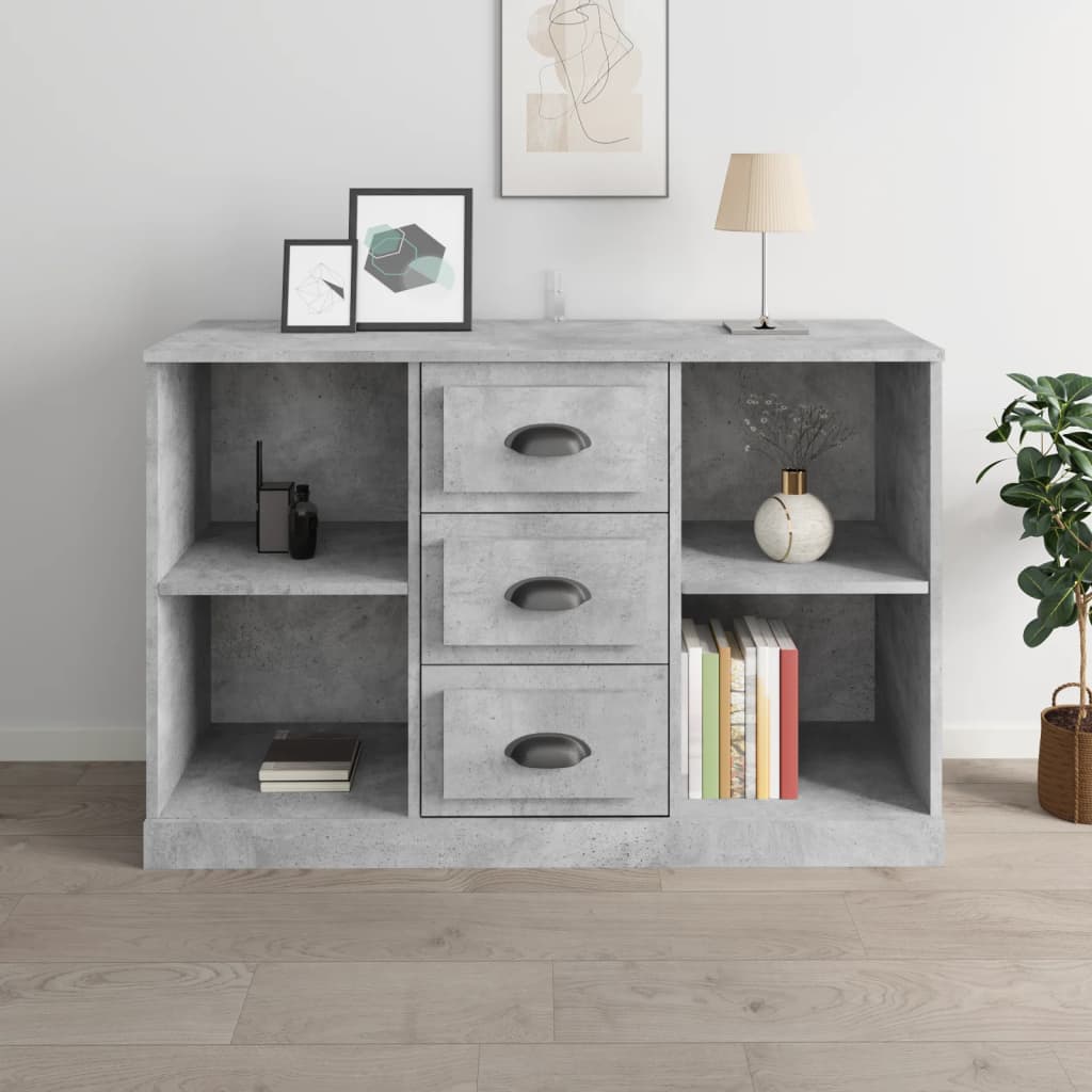Buffet gris béton 104,5x35,5x67,5 cm bois d'ingénierie - XIOS