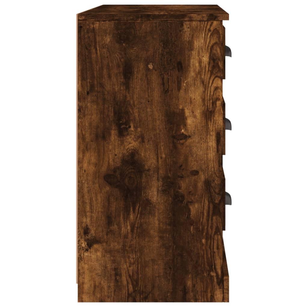 Buffet chêne fumé 104,5x35,5x67,5 cm bois d'ingénierie