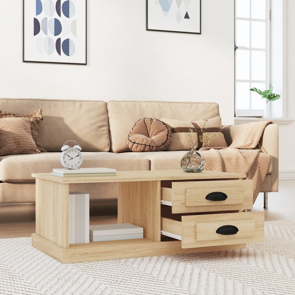 Table basse Chêne sonoma 90x50x35 cm Bois d'ingénierie