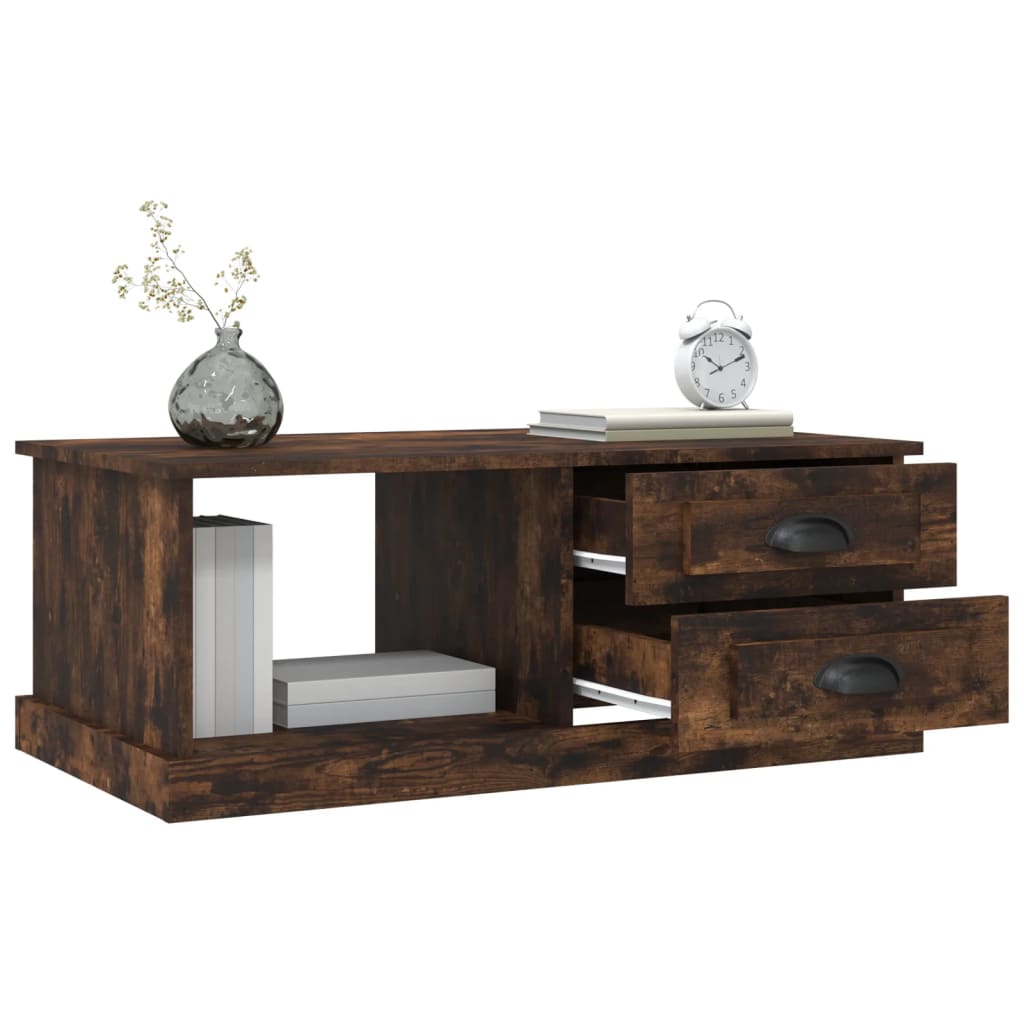 Table basse Chêne fumé 90x50x35 cm Bois d'ingénierie - XIOS