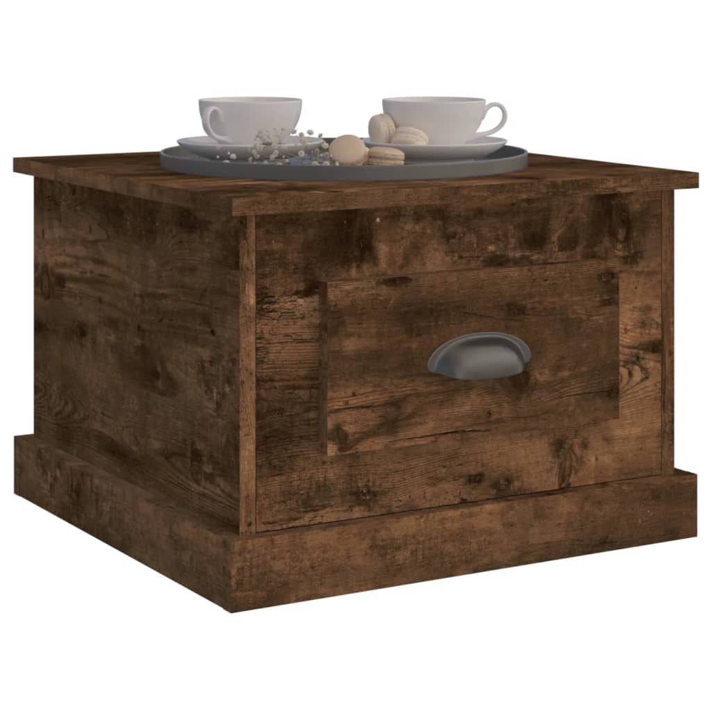Table basse Chêne fumé 50x50x35 cm Bois d'ingénierie - XIOS