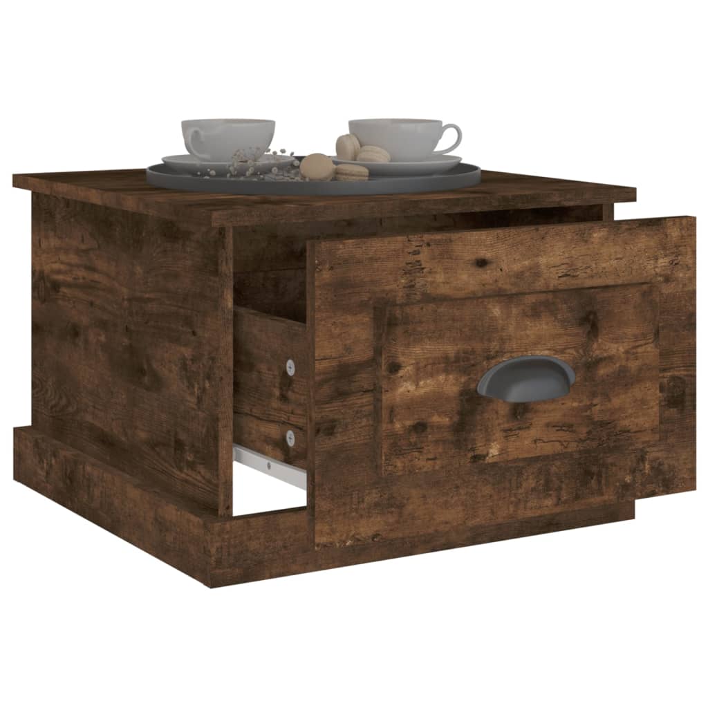 Table basse Chêne fumé 50x50x35 cm Bois d'ingénierie - XIOS