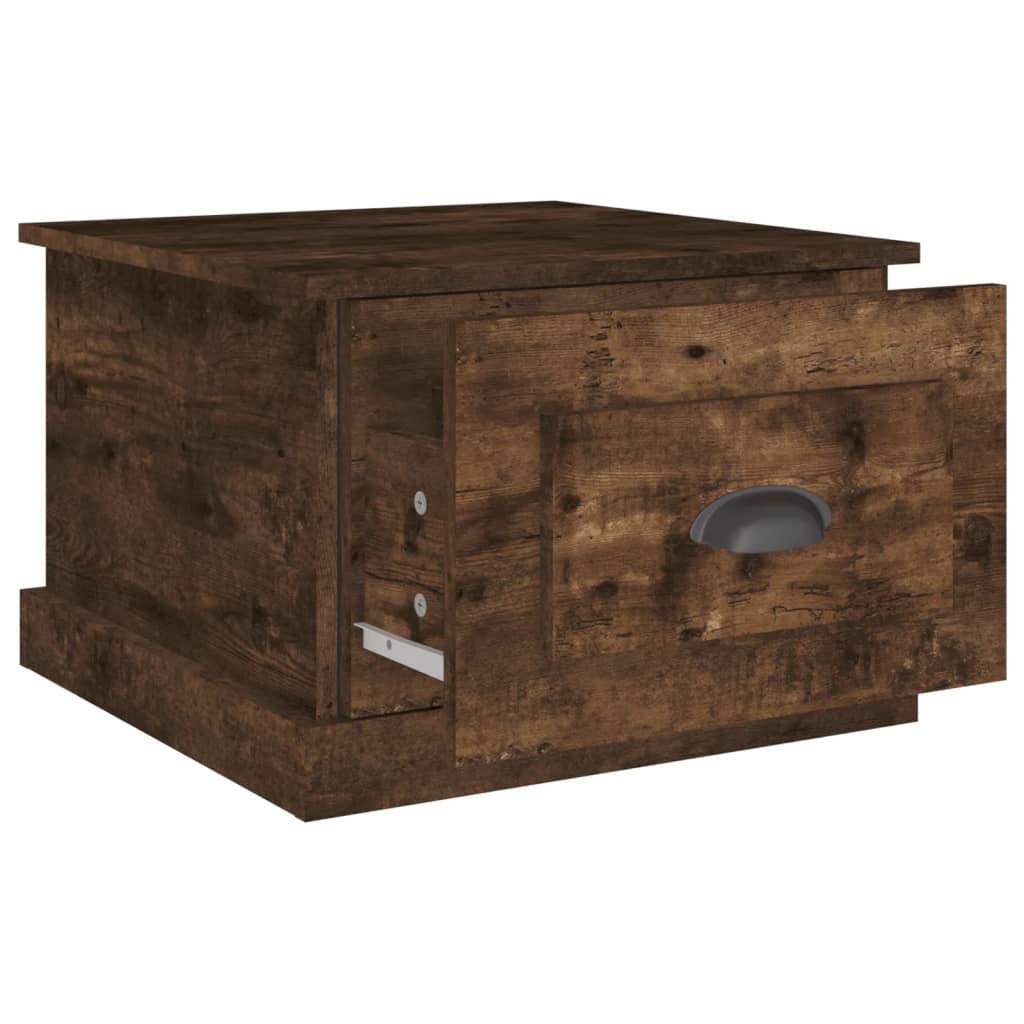 Table basse Chêne fumé 50x50x35 cm Bois d'ingénierie - XIOS