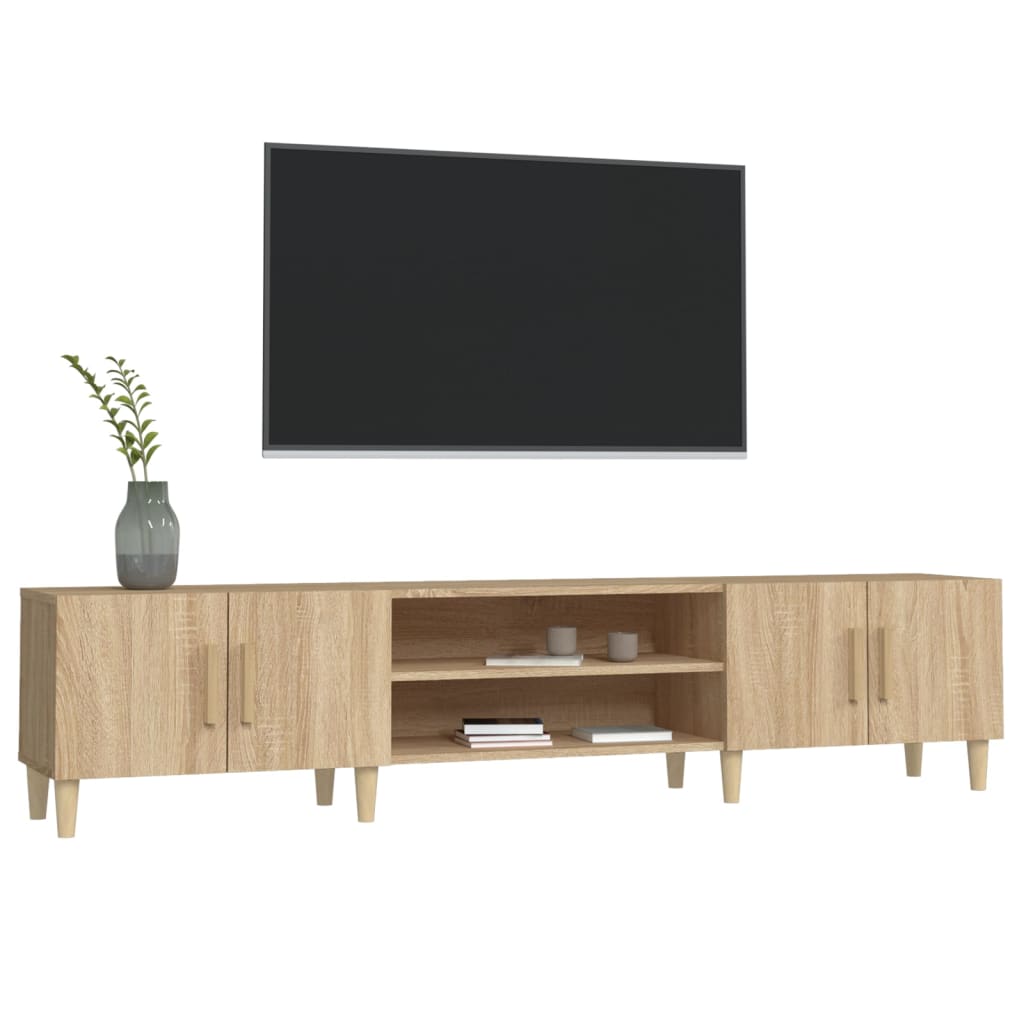 Meuble TV Chêne Sonoma 180x31,5x40 cm Bois d'ingénierie - XIOS