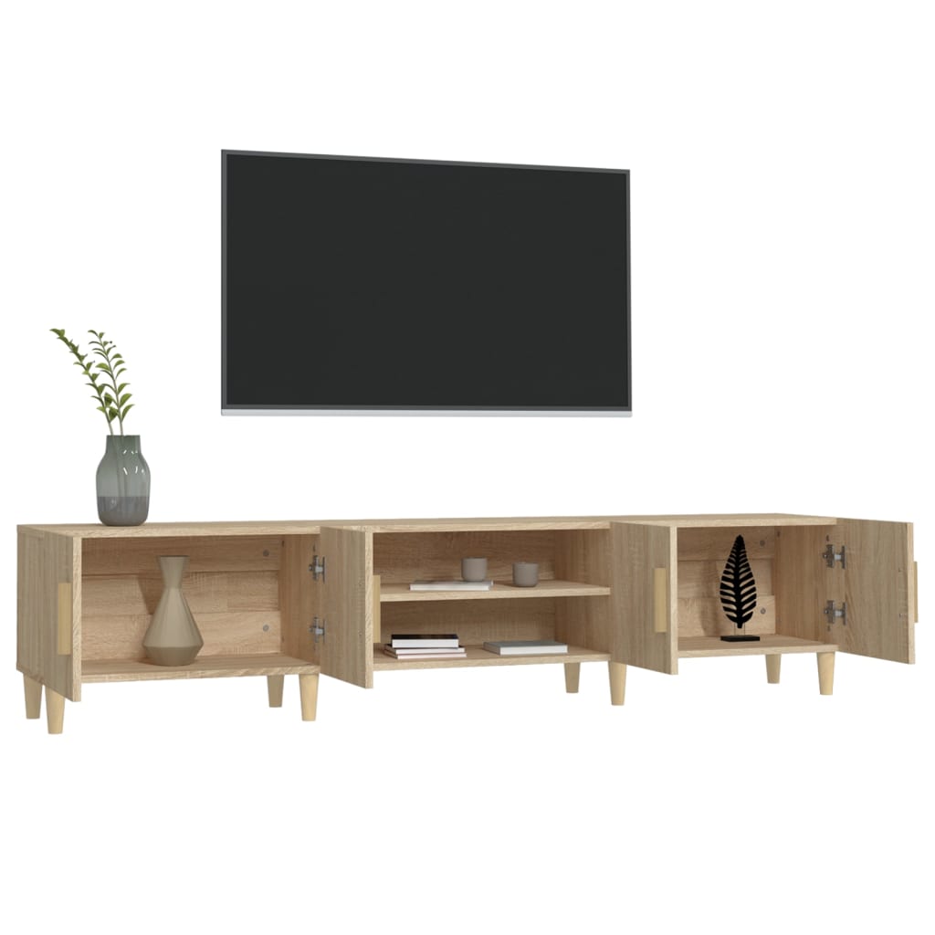 Meuble TV Chêne Sonoma 180x31,5x40 cm Bois d'ingénierie - XIOS