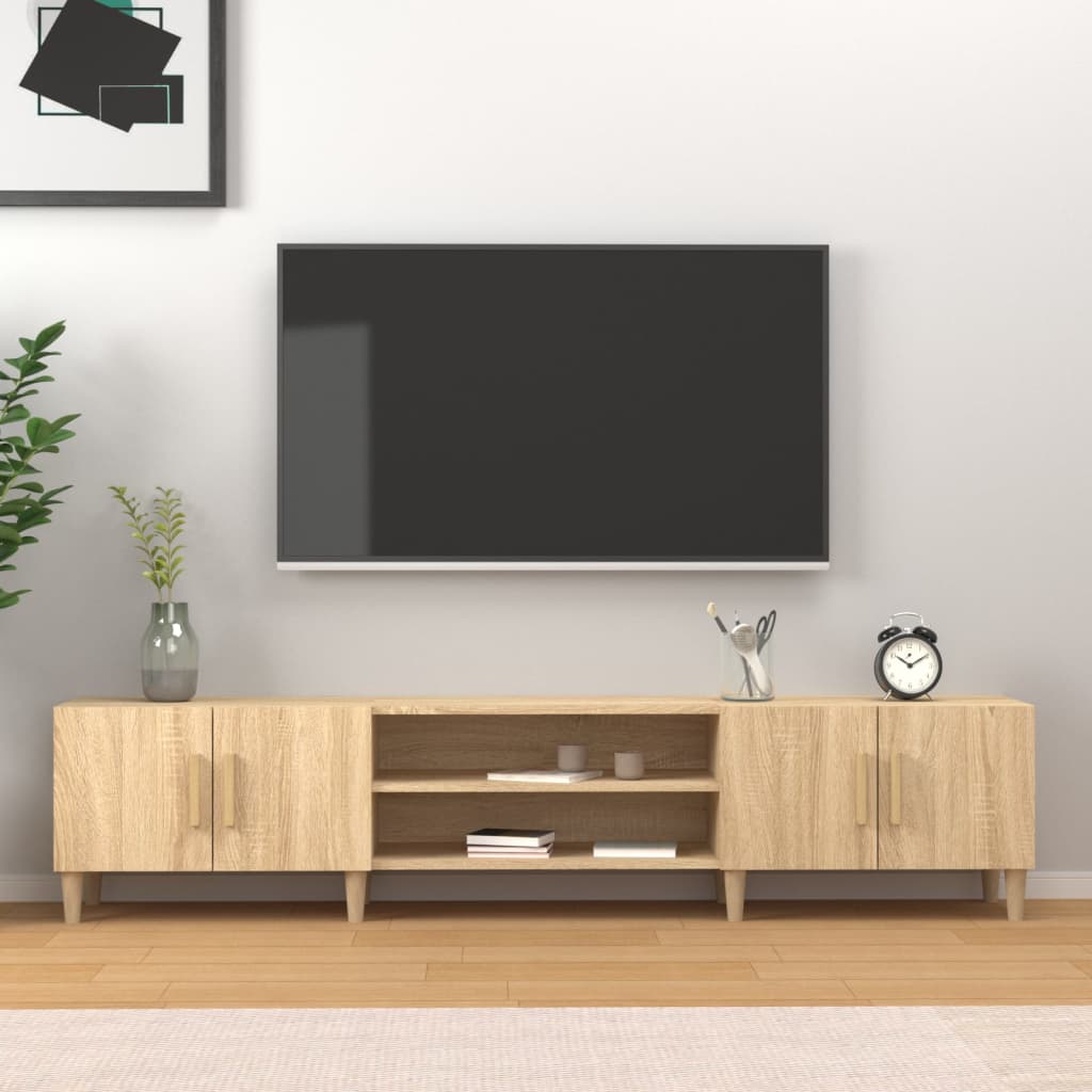Meuble TV Chêne Sonoma 180x31,5x40 cm Bois d'ingénierie - XIOS