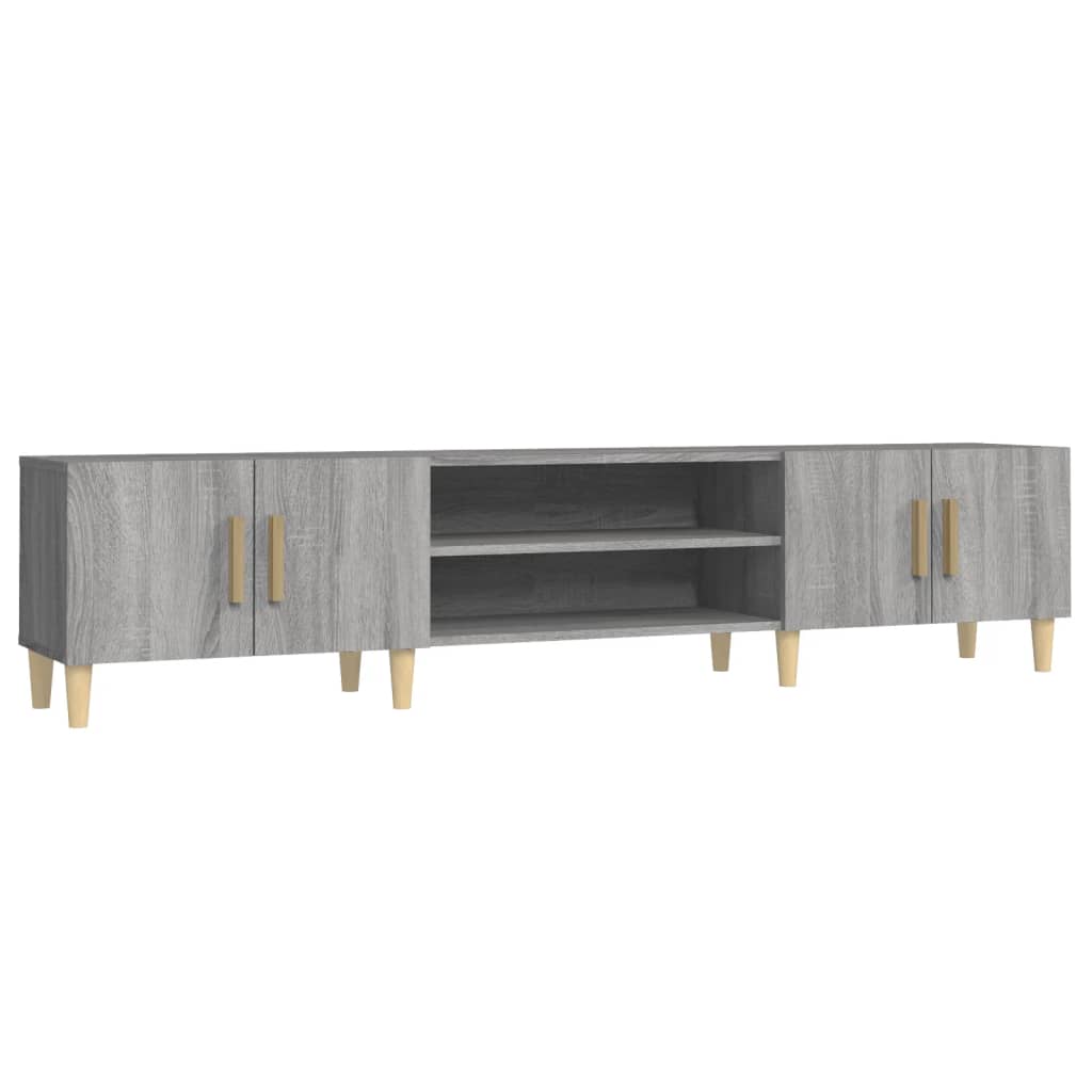Meuble TV sonoma gris 180x31,5x40 cm bois d'ingénierie - XIOS