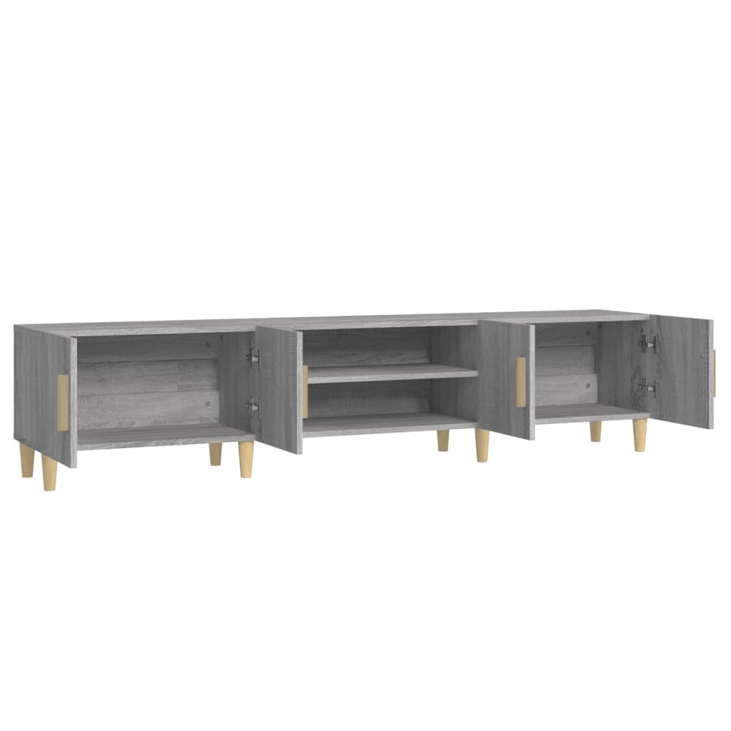 Meuble TV sonoma gris 180x31,5x40 cm bois d'ingénierie - XIOS