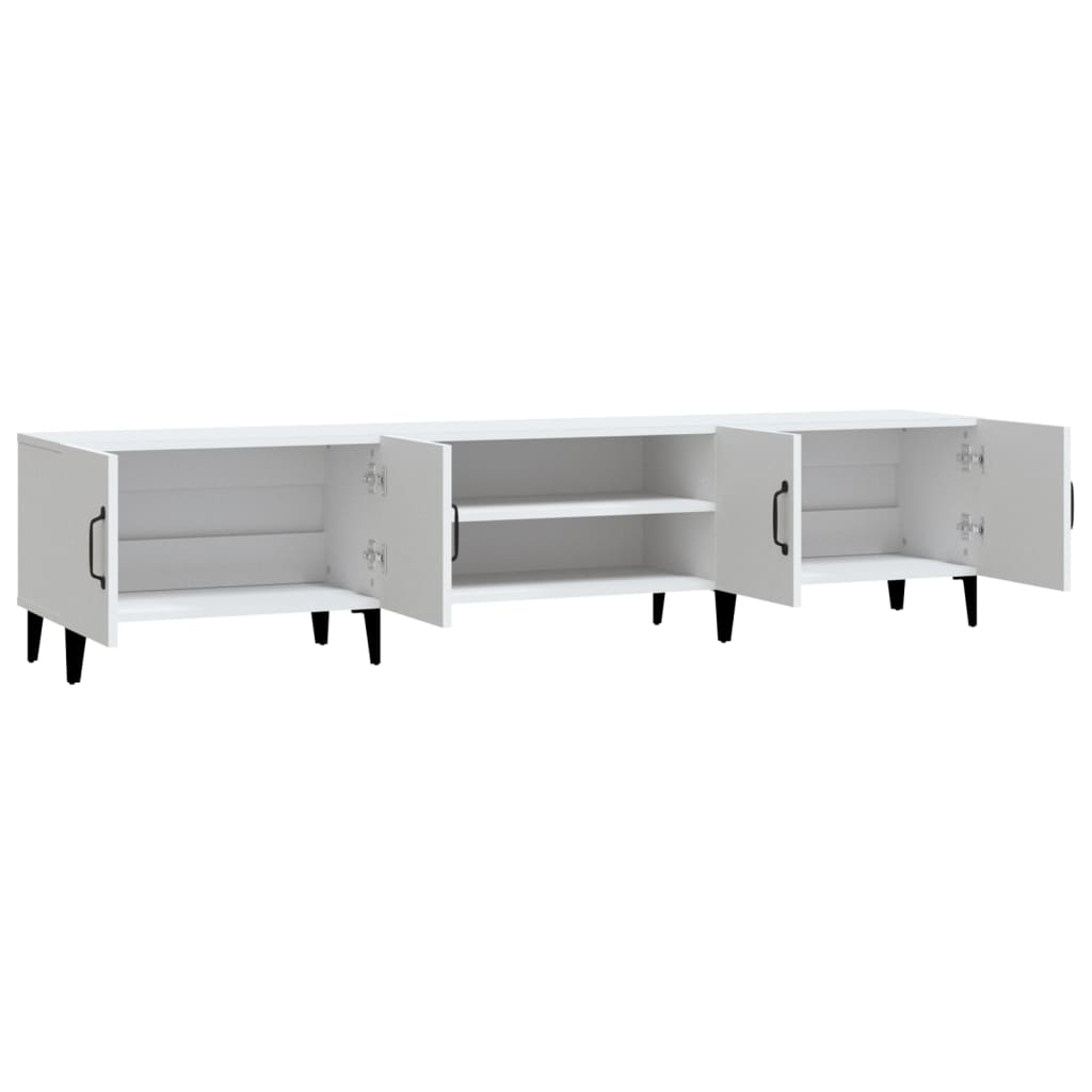 Meuble TV blanc 180x31,5x40 cm bois d'ingénierie - XIOS
