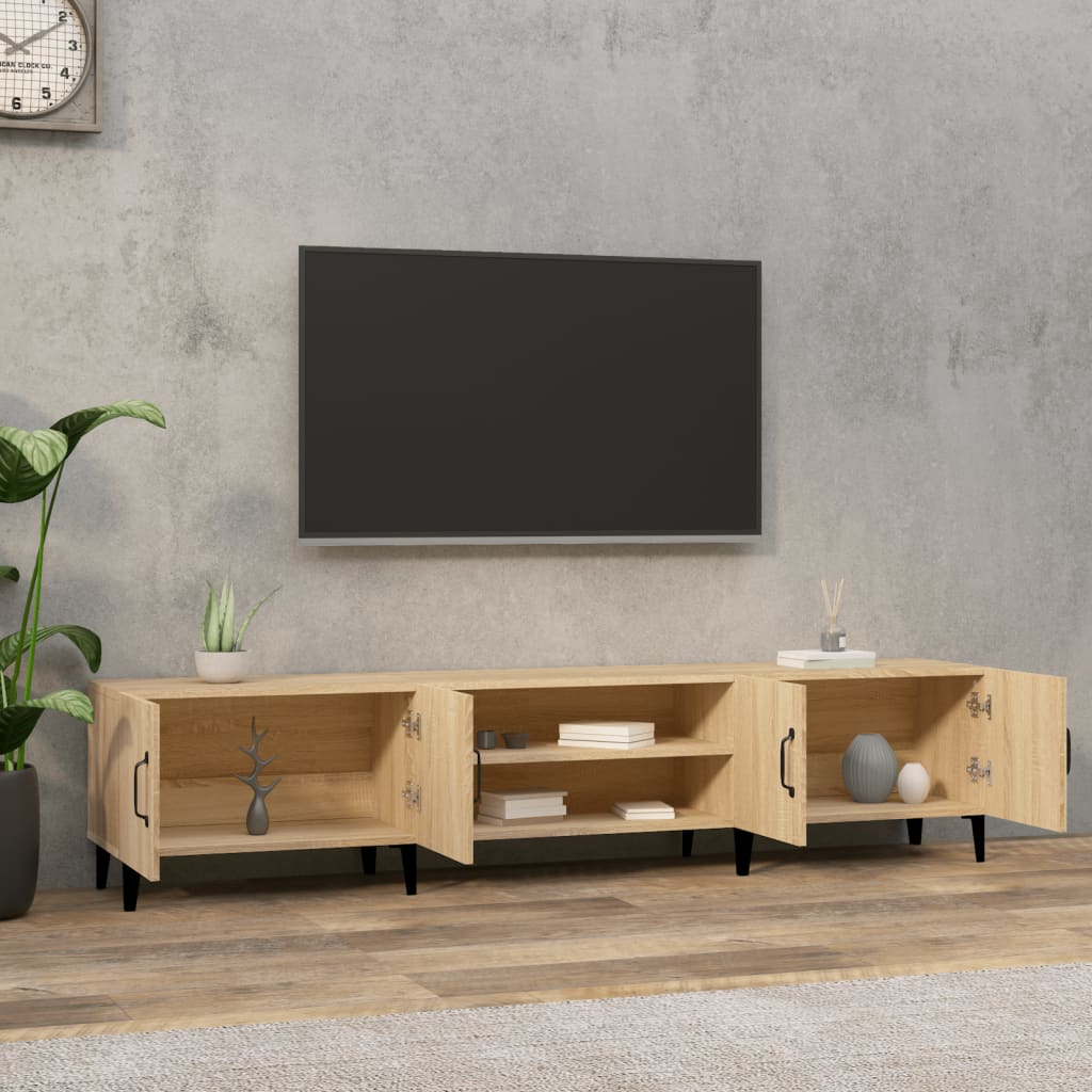 Meubles TV chêne sonoma 180x31,5x40 cm bois d'ingénierie - XIOS