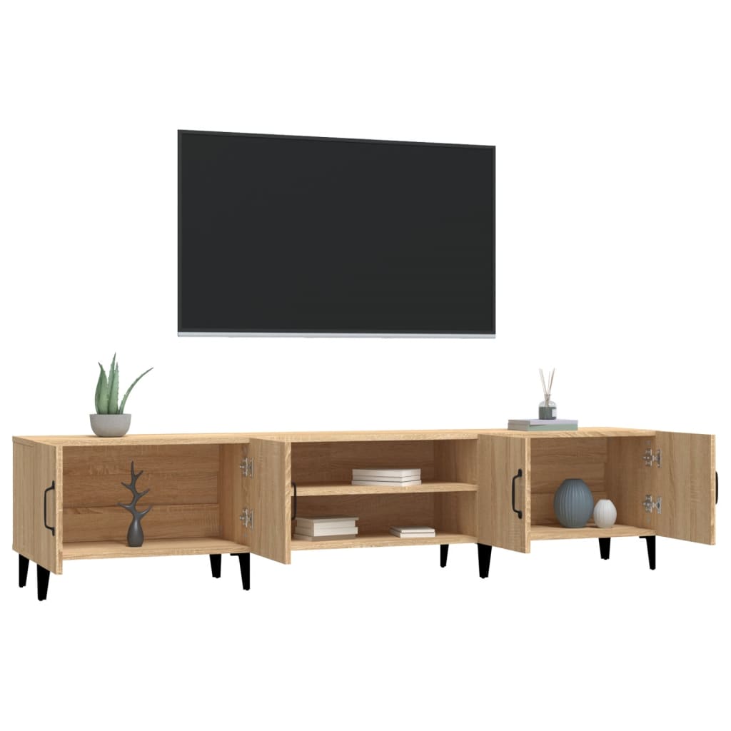 Meubles TV chêne sonoma 180x31,5x40 cm bois d'ingénierie - XIOS