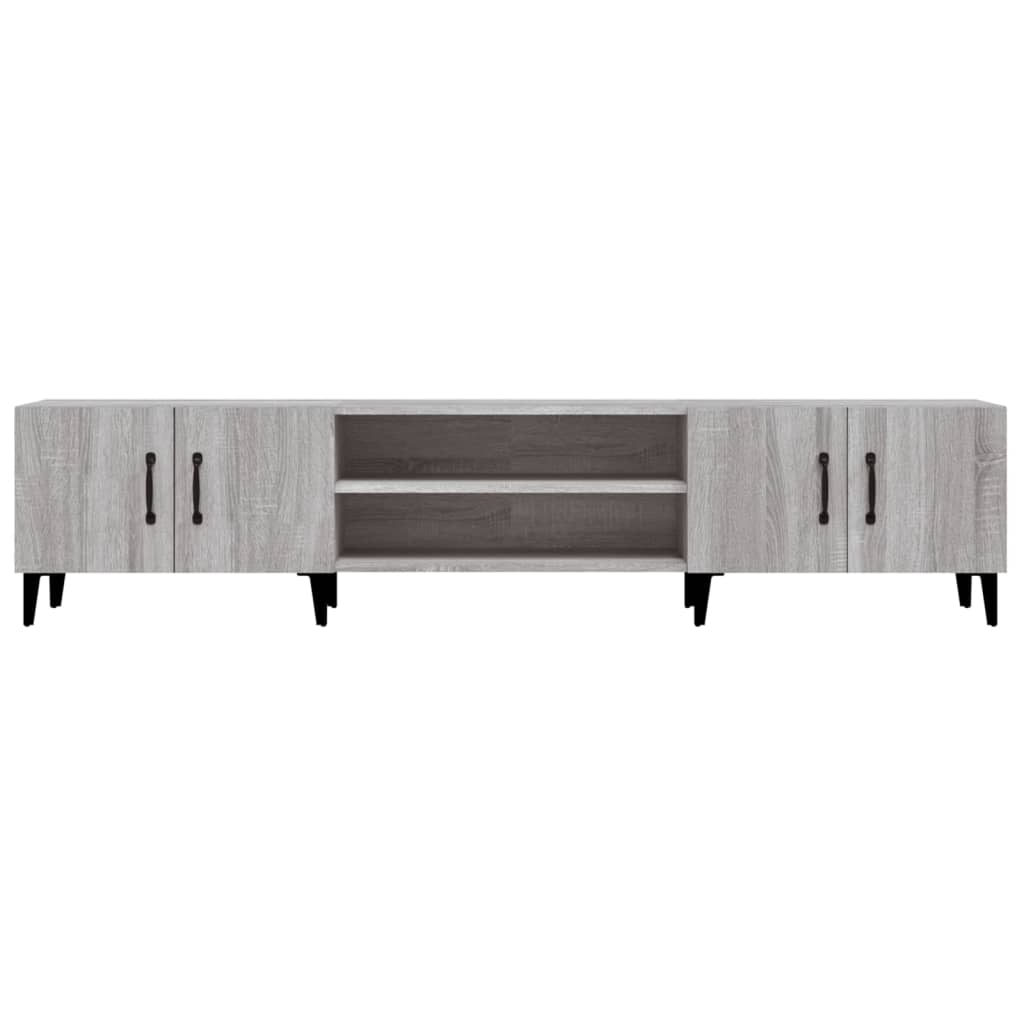 Meuble TV sonoma gris 180x31,5x40 cm bois d'ingénierie - XIOS