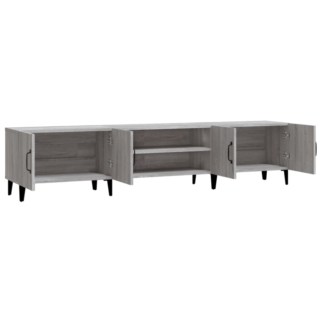 Meuble TV sonoma gris 180x31,5x40 cm bois d'ingénierie - XIOS