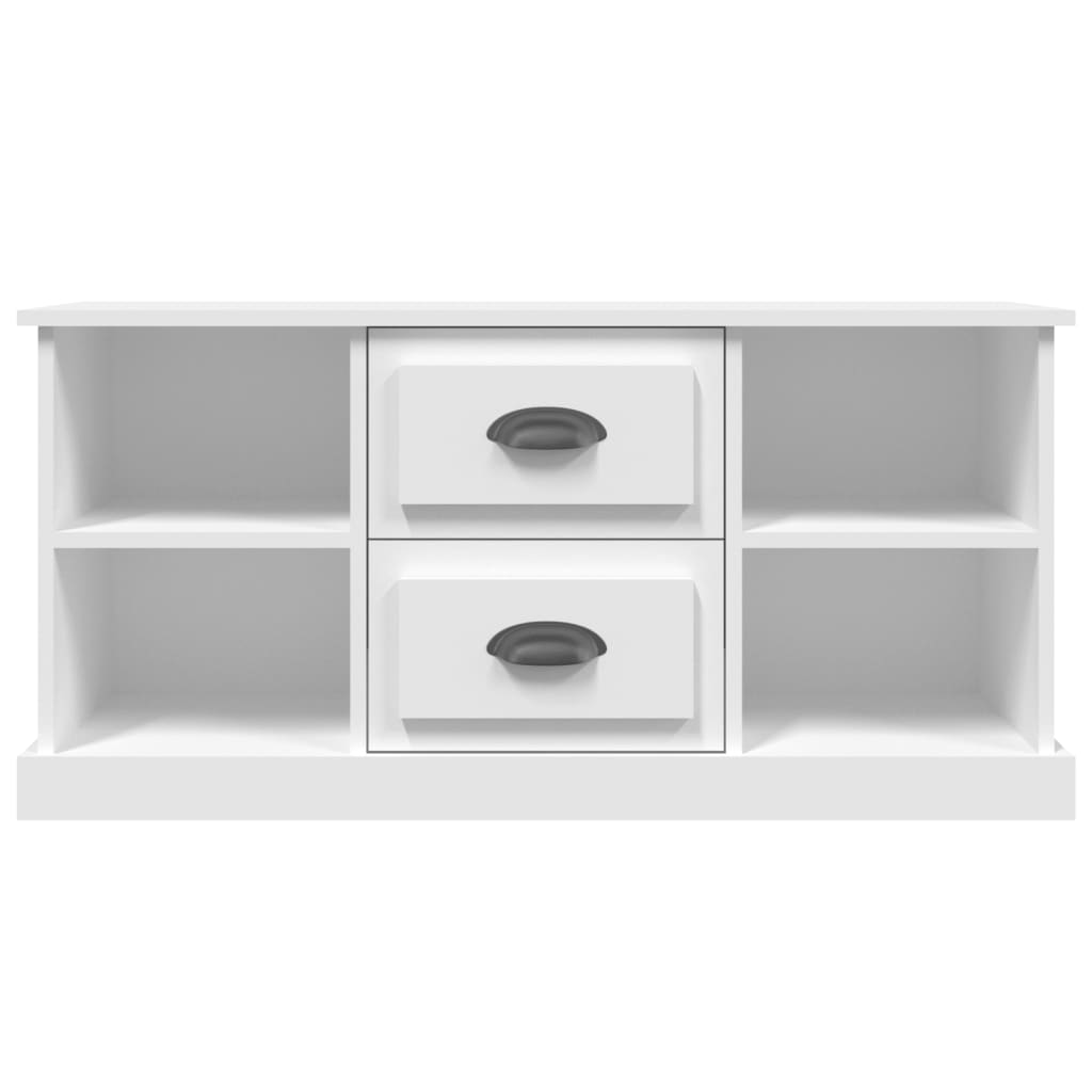 Meuble TV blanc 99,5x35,5x48 cm bois d'ingénierie - XIOS