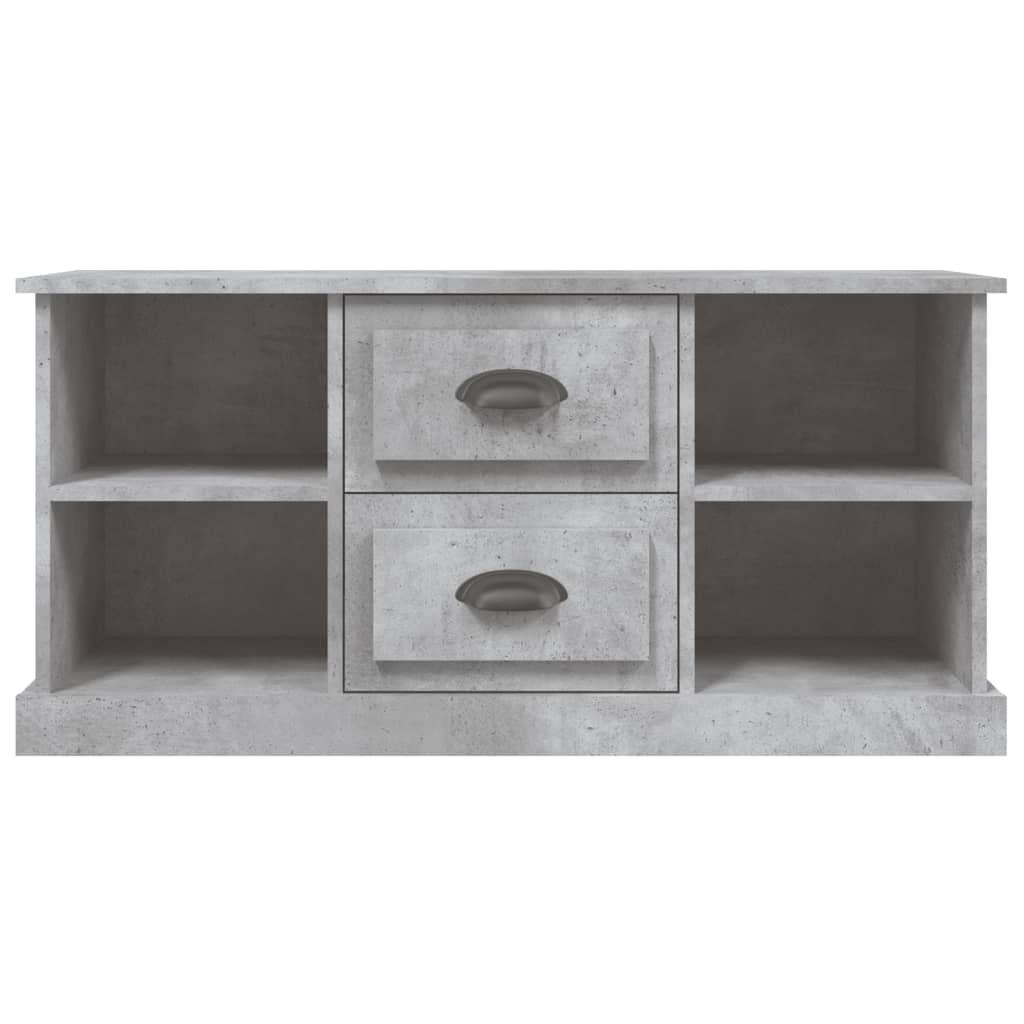 Meuble TV gris béton 99,5x35,5x48 cm bois d'ingénierie - XIOS