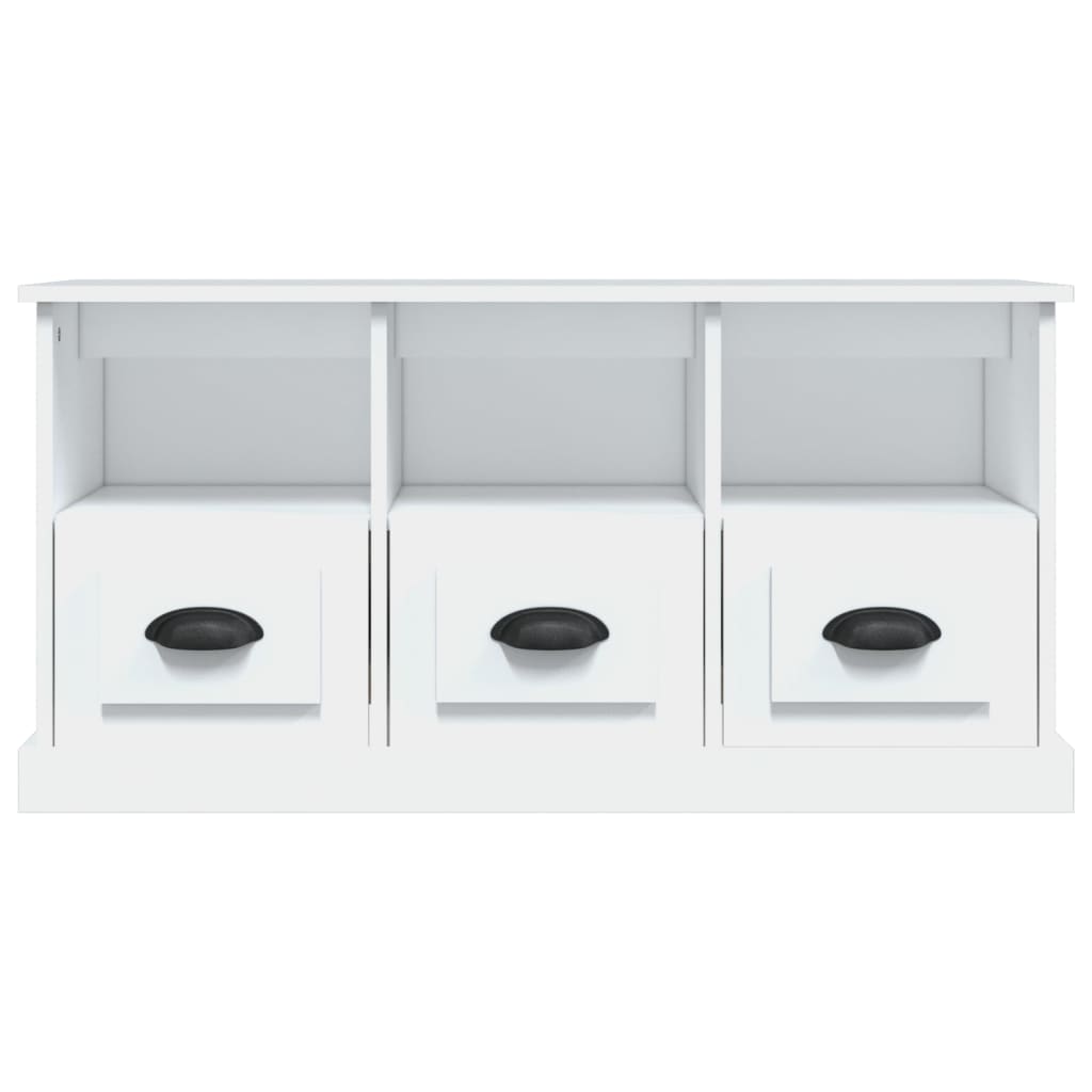 Meuble TV blanc 100x35x50 cm bois d'ingénierie - XIOS