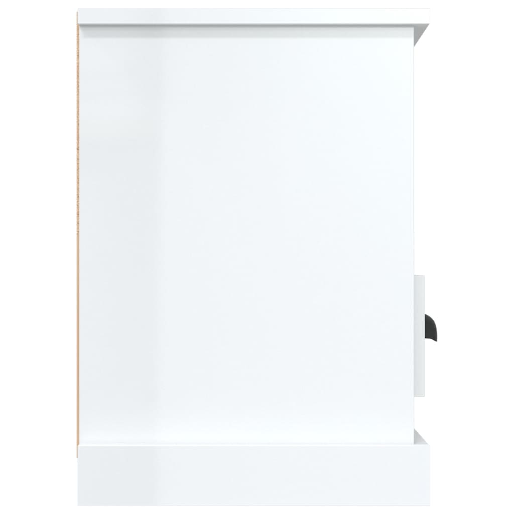 Meuble TV blanc brillant 100x35x50 cm bois d'ingénierie - XIOS