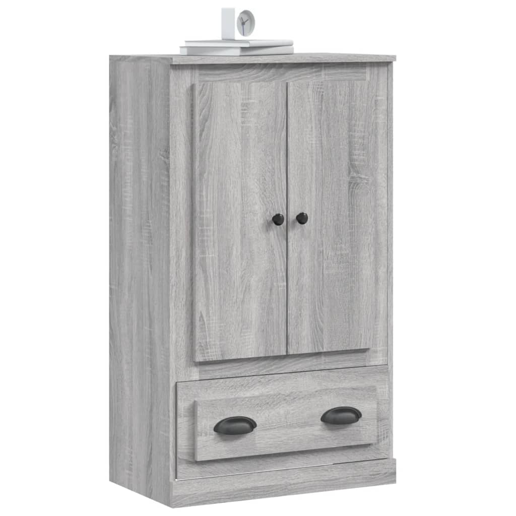 Buffet haut sonoma gris 60x35,5x103,5 cm bois d'ingénierie - XIOS