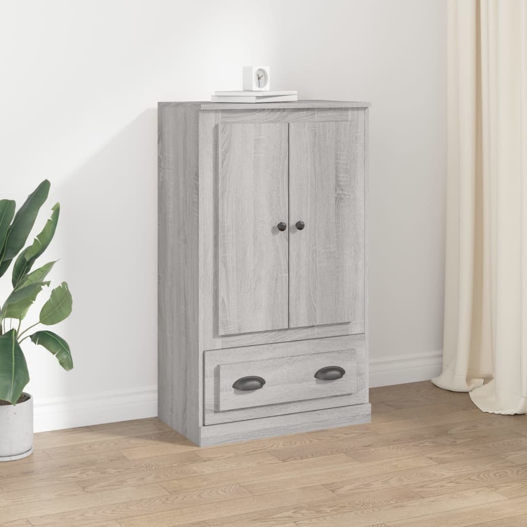 Buffet haut sonoma gris 60x35,5x103,5 cm bois d'ingénierie - XIOS