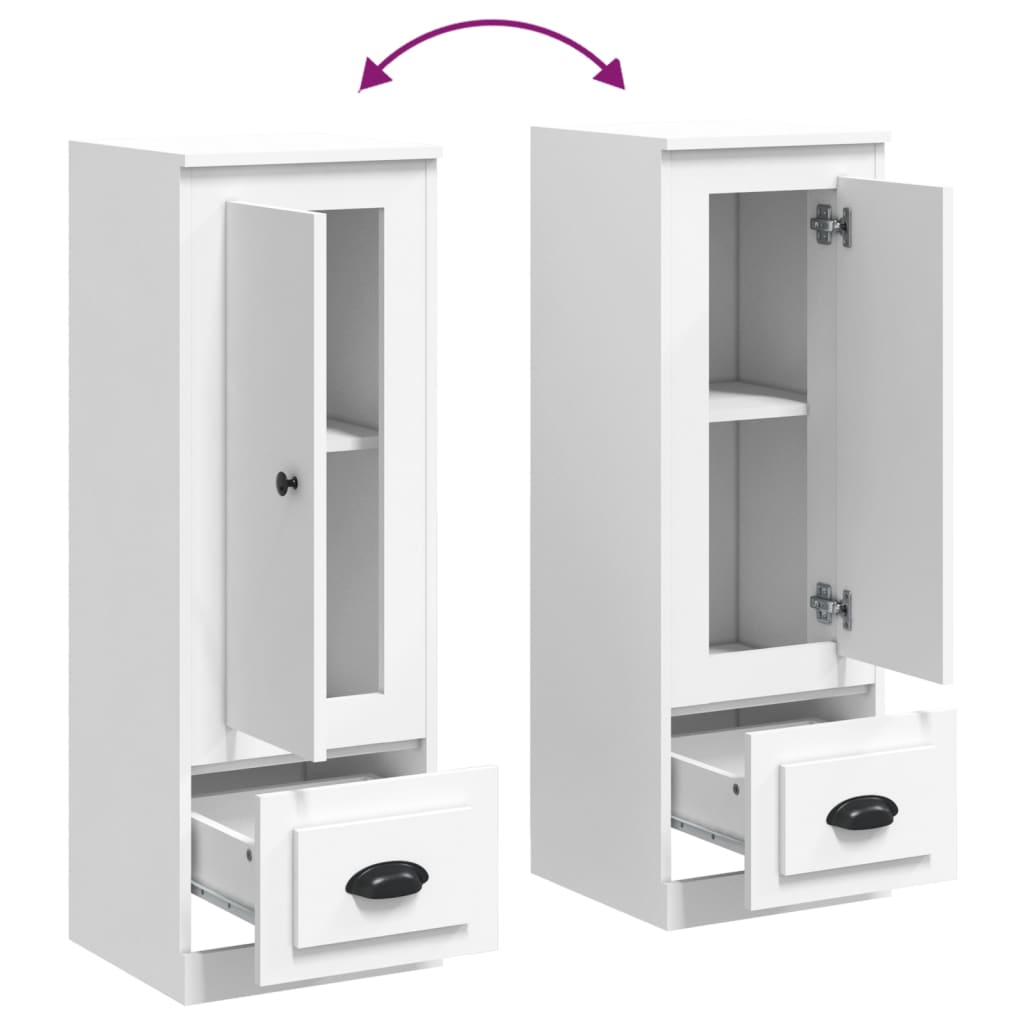 Buffet haut blanc 36x35,5x103,5 cm bois d'ingénierie - XIOS