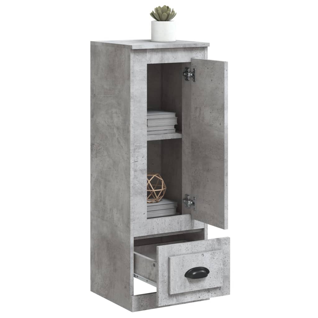 Buffet haut gris béton 36x35,5x103,5 cm bois d'ingénierie - XIOS