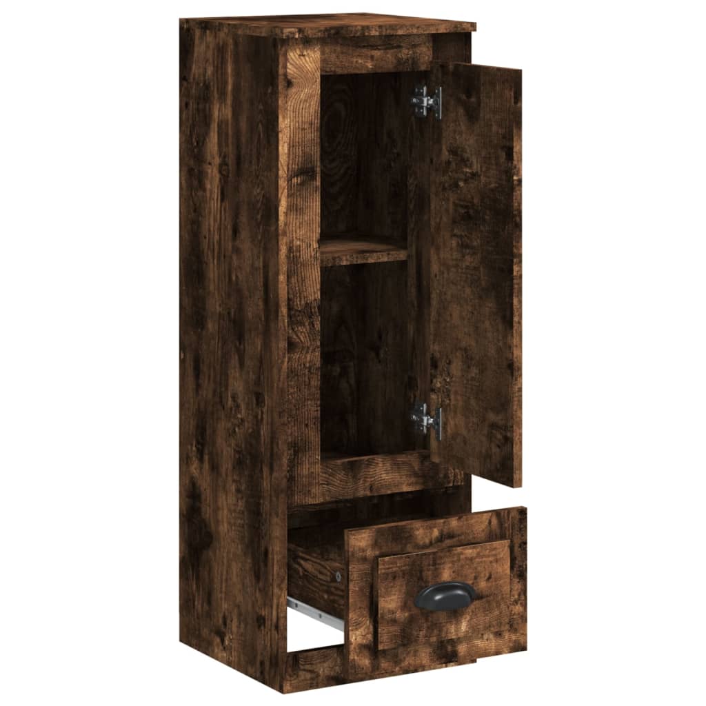 Buffet haut chêne fumé 36x35,5x103,5 cm bois d'ingénierie - XIOS