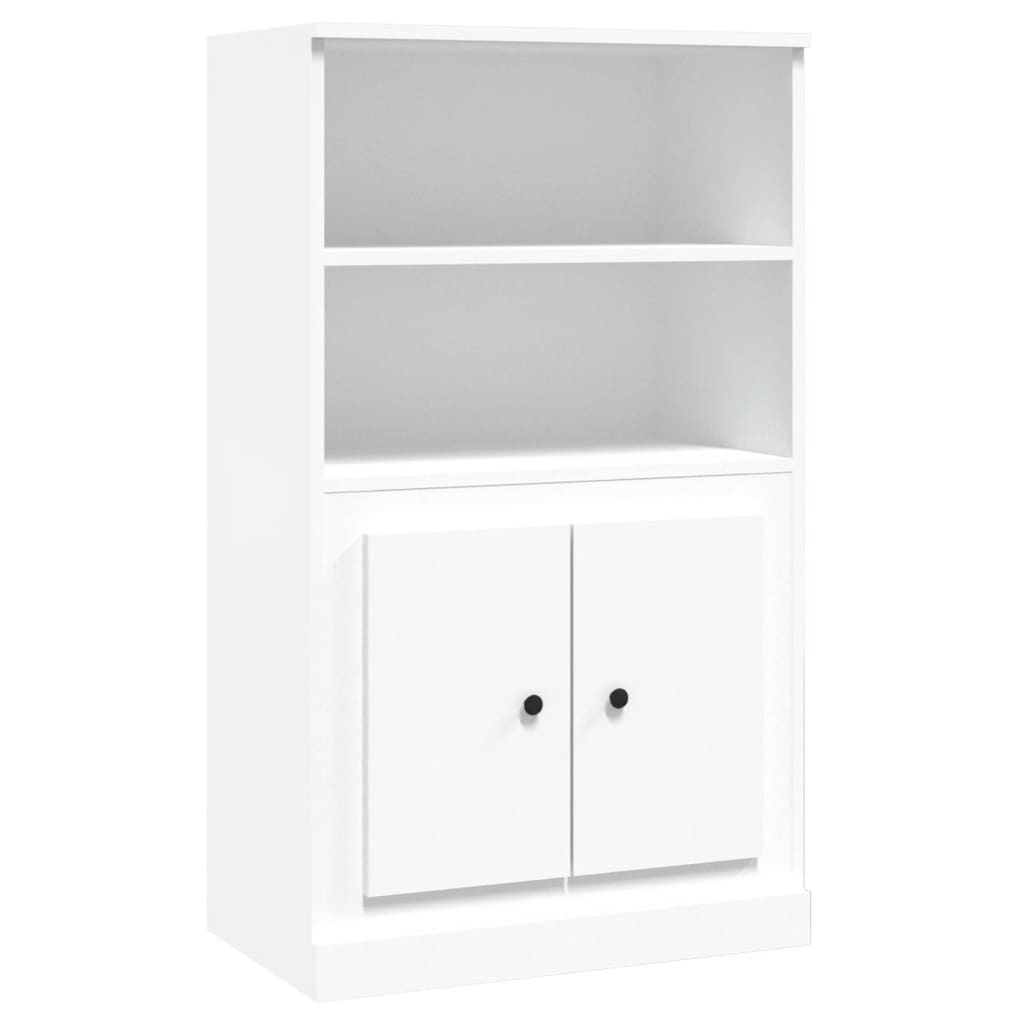 Buffet haut blanc 60x35,5x103,5 cm bois d'ingénierie - XIOS