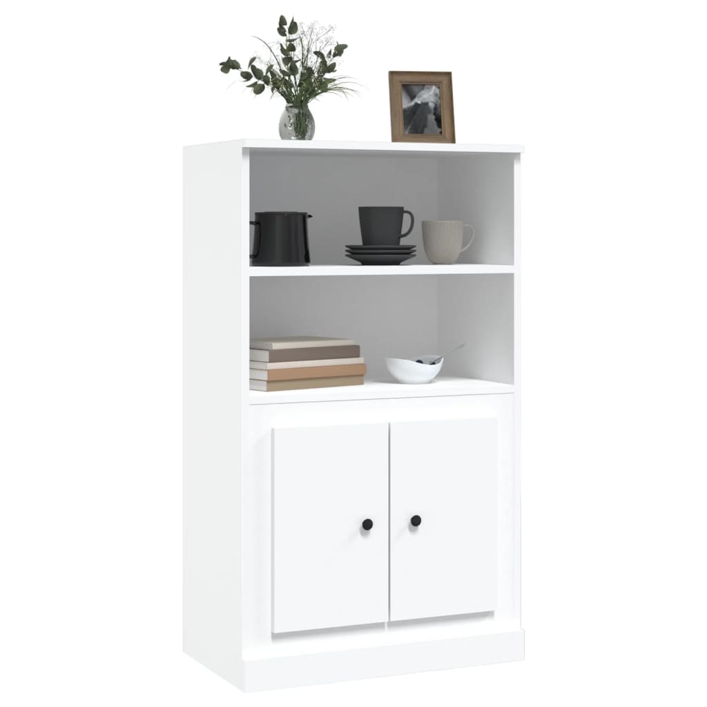 Buffet haut blanc 60x35,5x103,5 cm bois d'ingénierie - XIOS