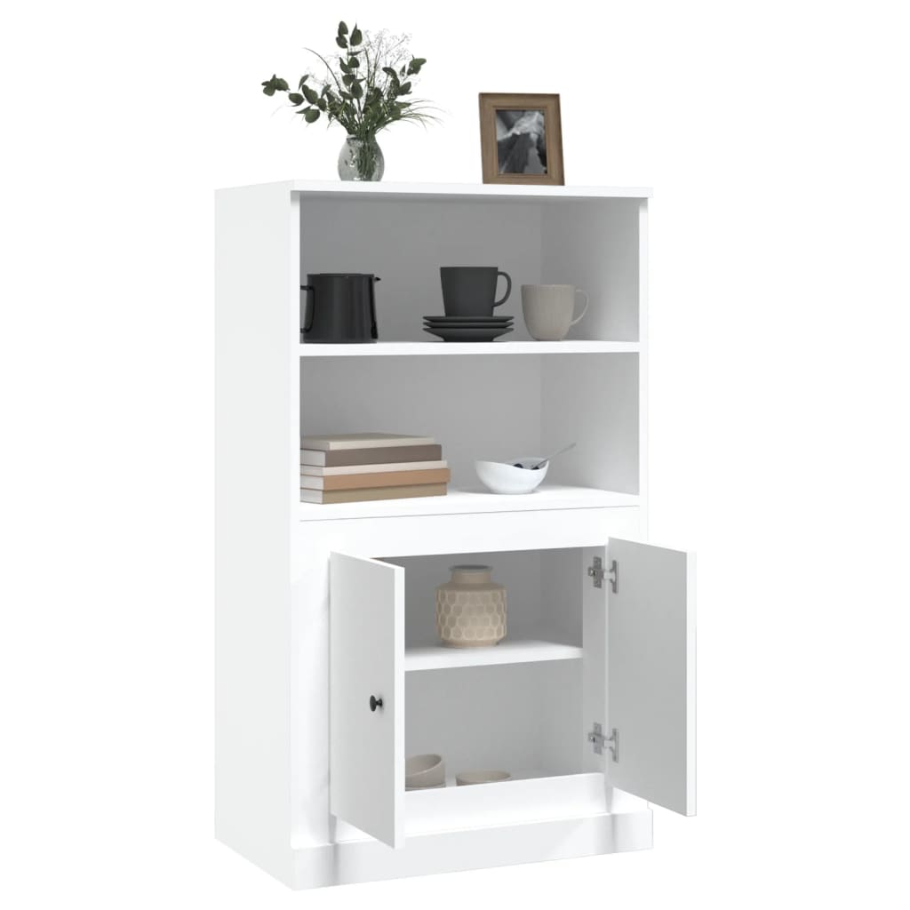 Buffet haut blanc 60x35,5x103,5 cm bois d'ingénierie - XIOS