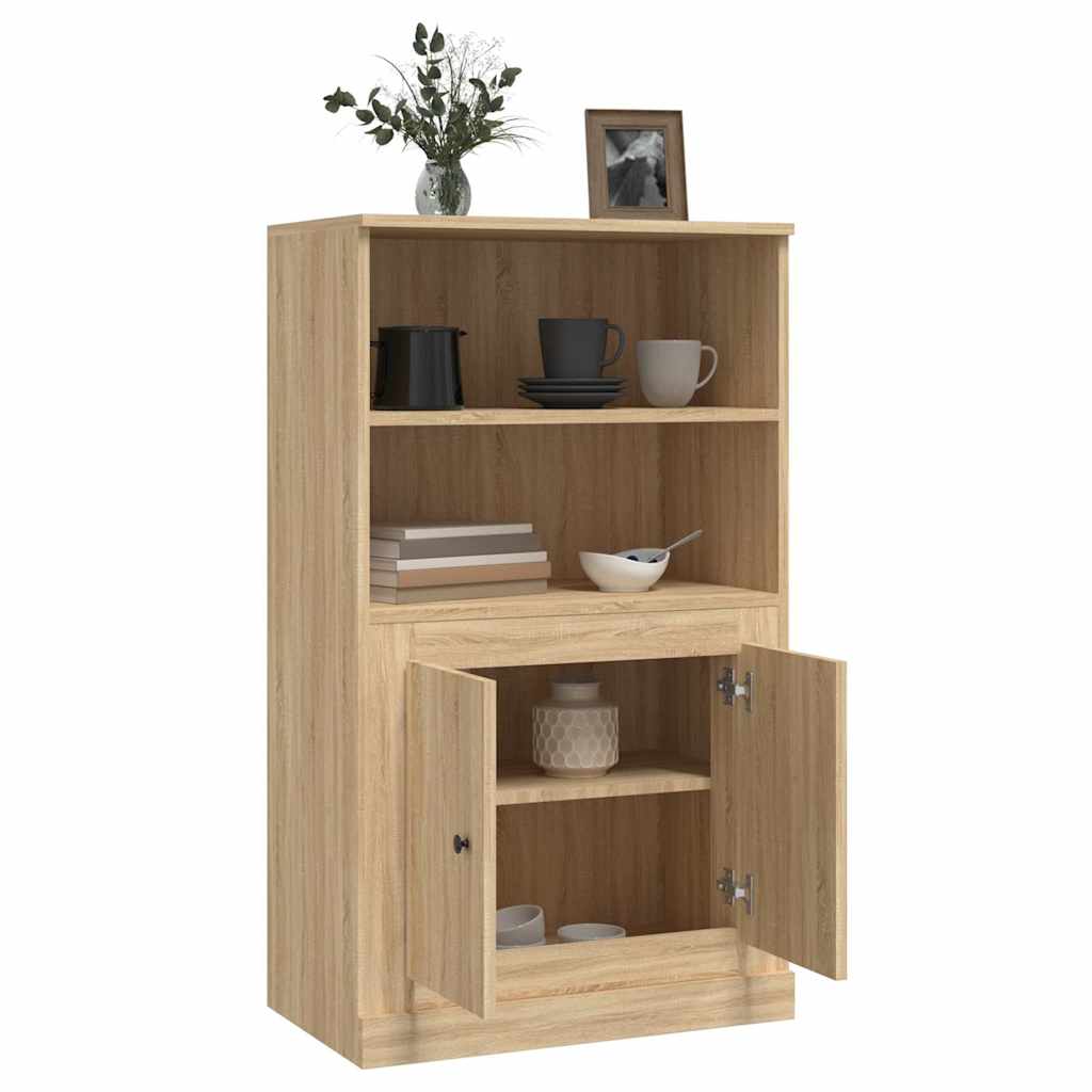 Buffet haut chêne sonoma 60x35,5x103,5 cm bois d'ingénierie - XIOS