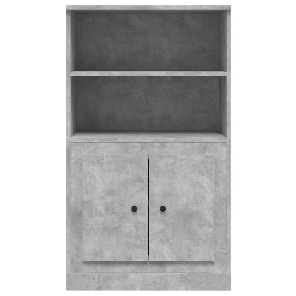 Buffet haut gris béton 60x35,5x103,5 cm bois d'ingénierie - XIOS