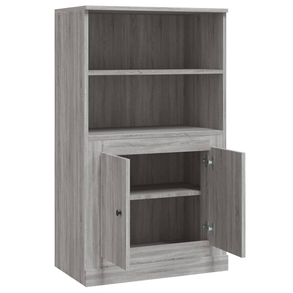 Buffet haut sonoma gris 60x35,5x103,5 cm bois d'ingénierie - XIOS