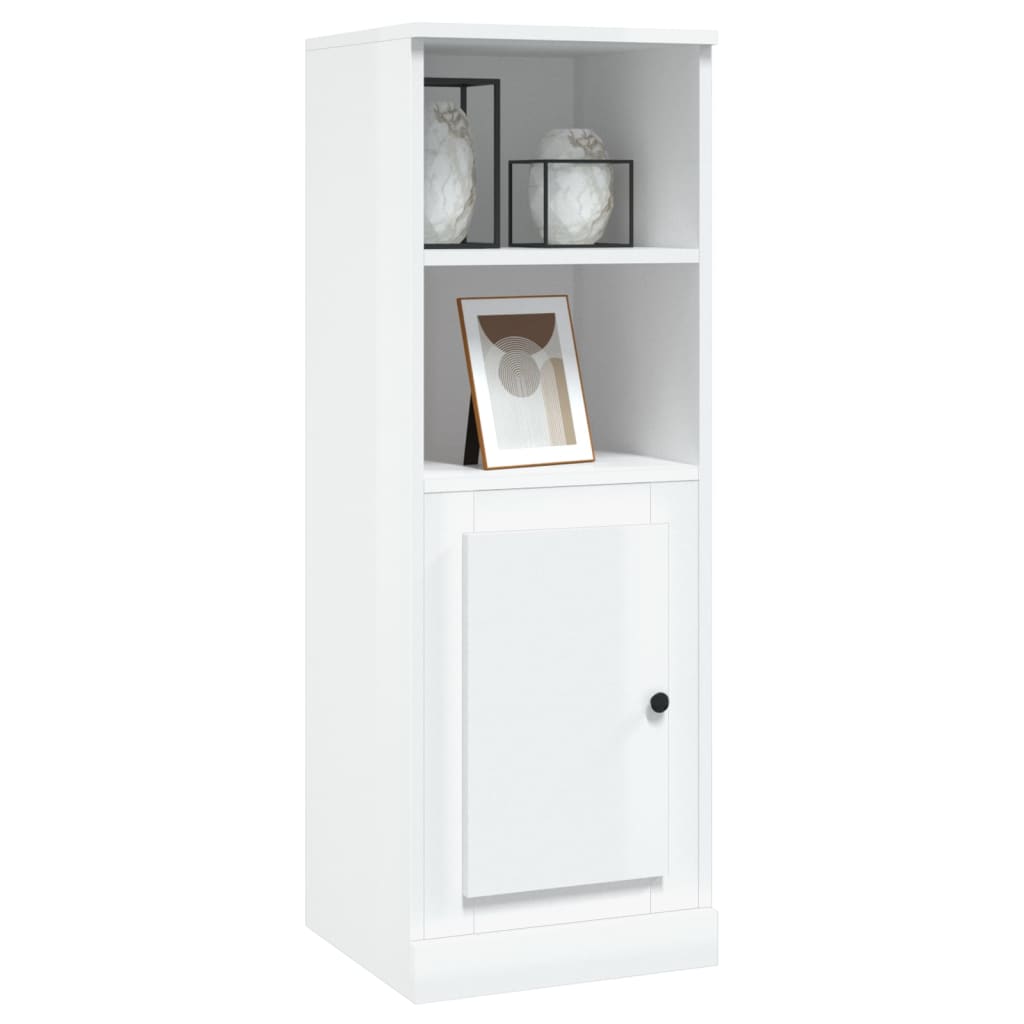 Buffet haut blanc brillant 36x35,5x103,5 cm bois d'ingénierie - XIOS