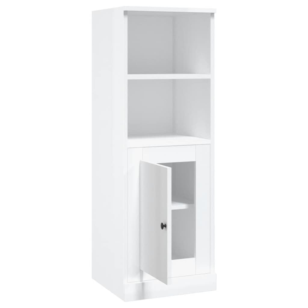Buffet haut blanc brillant 36x35,5x103,5 cm bois d'ingénierie - XIOS