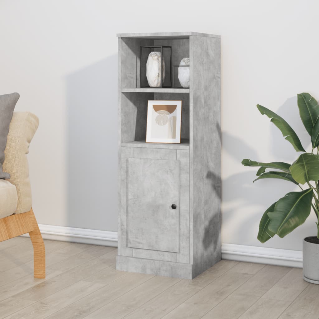 Buffet haut gris béton 36x35,5x103,5 cm bois d'ingénierie - XIOS